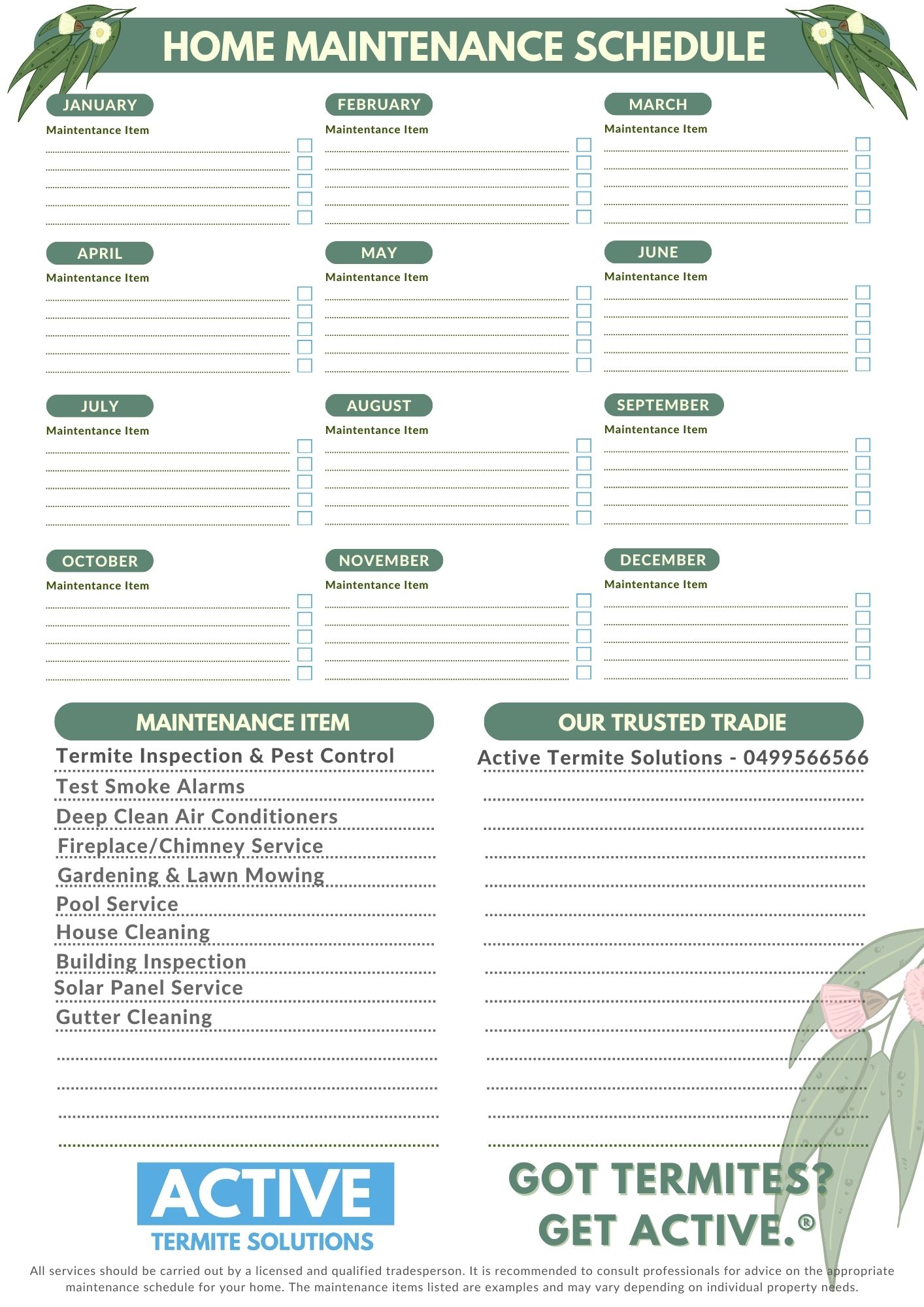 Home Maintenance Schedule 2